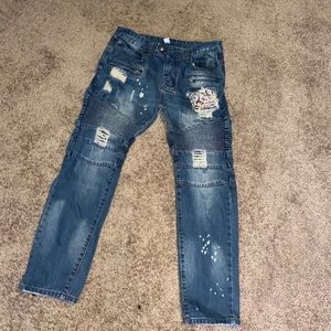 Blue jean biker cut jeans👖✅